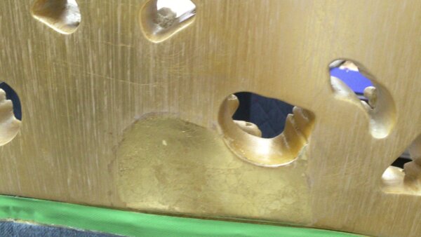 補修日記　金箔の80万円のソファー！